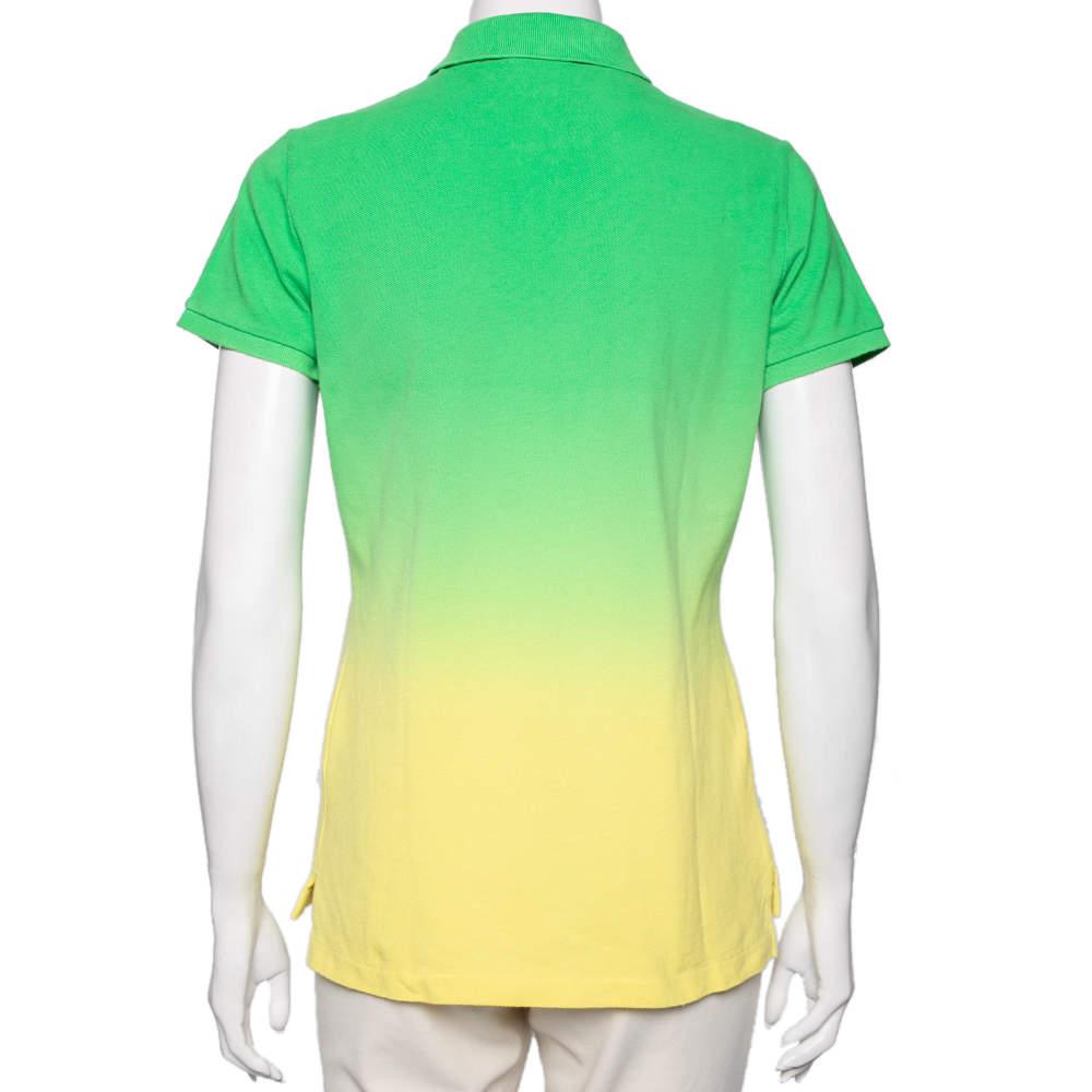 Ralph Lauren Green Ombre Cotton Pique Skinny Fit Polo T-Shirt L商品第3张图片规格展示