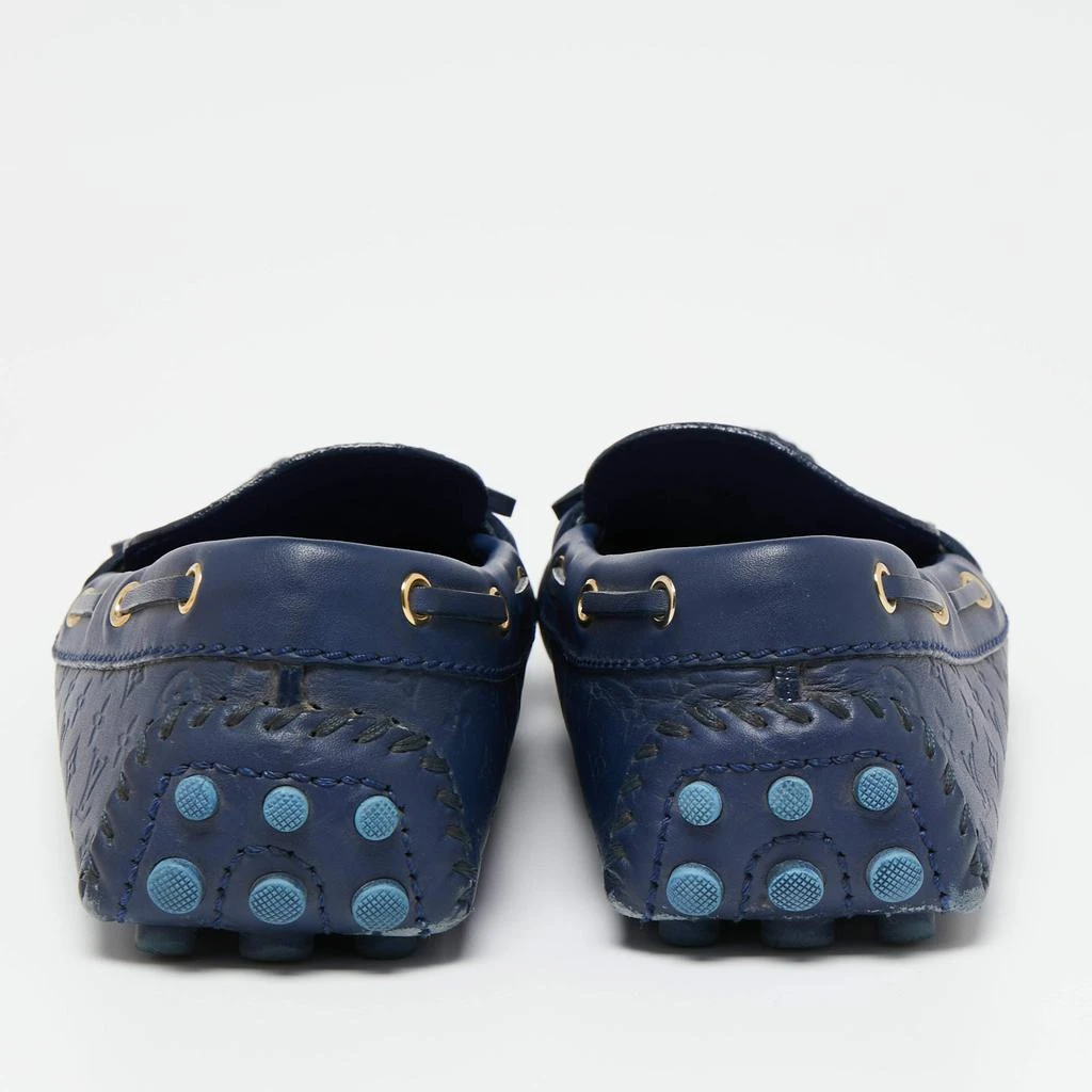商品[二手商品] Louis Vuitton|Louis Vuitton Blue Leather Gloria Loafers Size 38,价格¥1624,第5张图片详细描�述