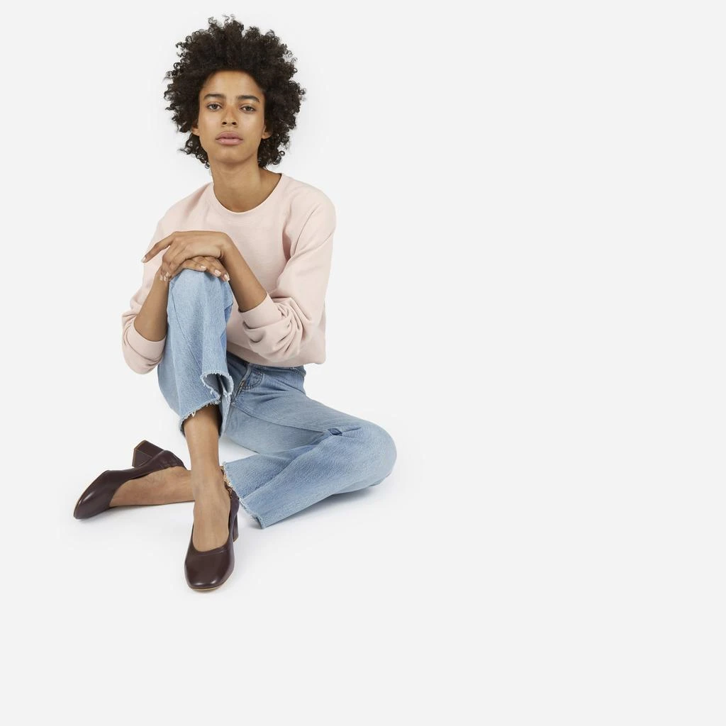 商品Everlane|The Day Heel  麂皮粗跟鞋 - 牛血红,价格¥627-¥634,第4张图片详细描述