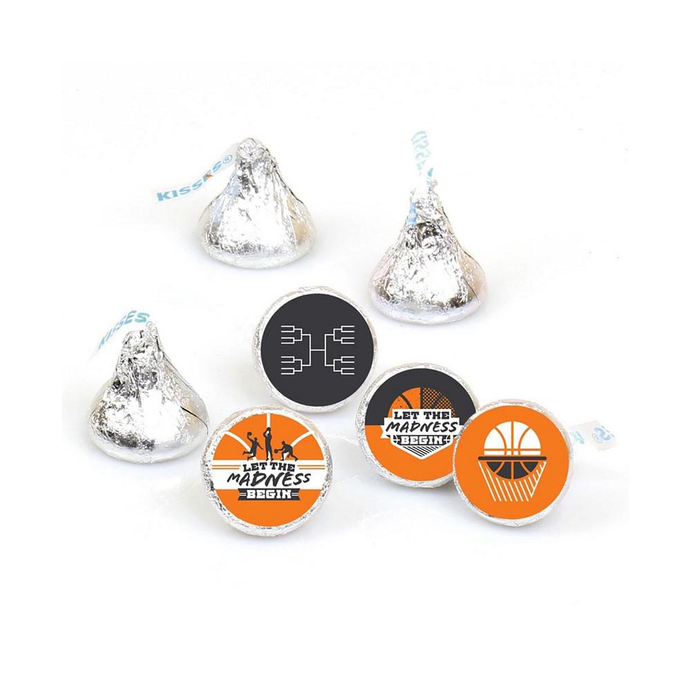 Basketball - Let the Madness Begin - College Basketball Round Candy Sticker Favors - Labels Fit Hershey's Kisses (1 sheet of 108)商品第1张图片规格展示