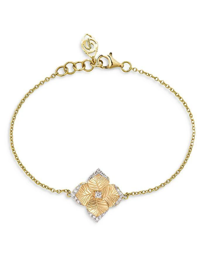 商品Piranesi|18K Yello Gold Oro Fiore Diamond Flower Link Bracelet  ,价格¥13462,第1张图片