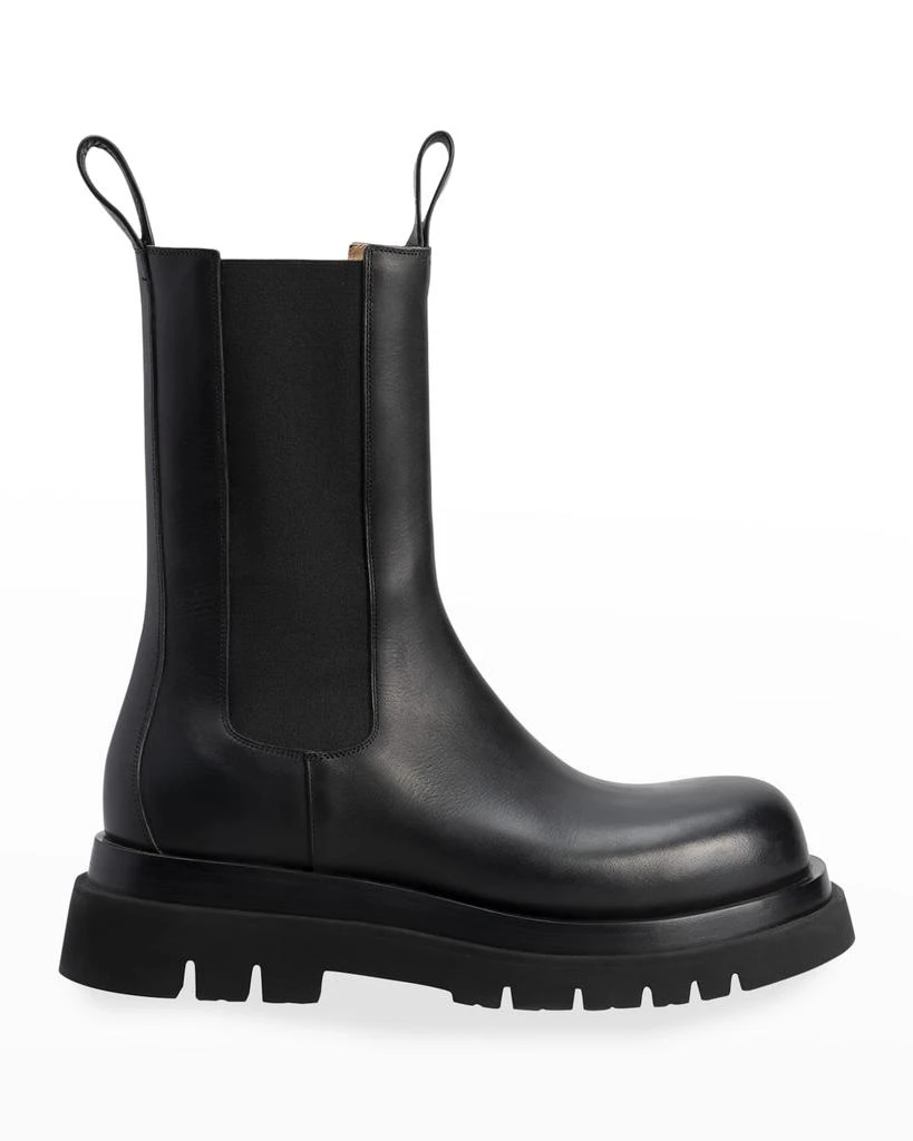 商品Bottega Veneta|Men's Leather Chelsea Lug-Sole Boots,价格¥11270,第1张图片