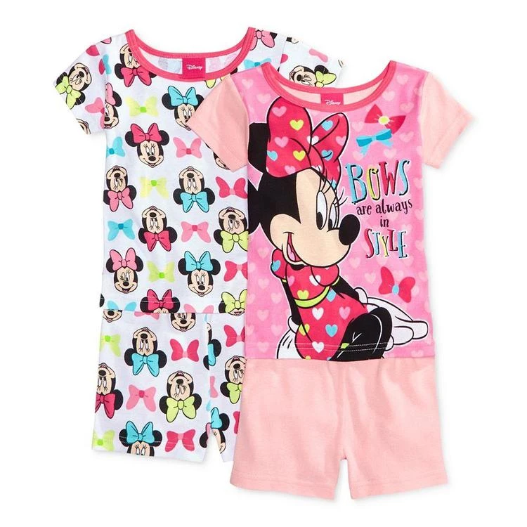 商品Minnie Mouse|4-Pc. Cotton Bows Pajama Set, Toddler Girls (2T-5T),价格¥150,第2张图片详细描述