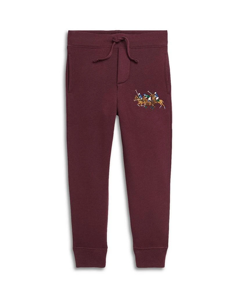 商品Ralph Lauren|Boys' Triple Pony Fleece Jogger Pants - Little Kid, Big Kid,价格¥235,第1张图片详细描述
