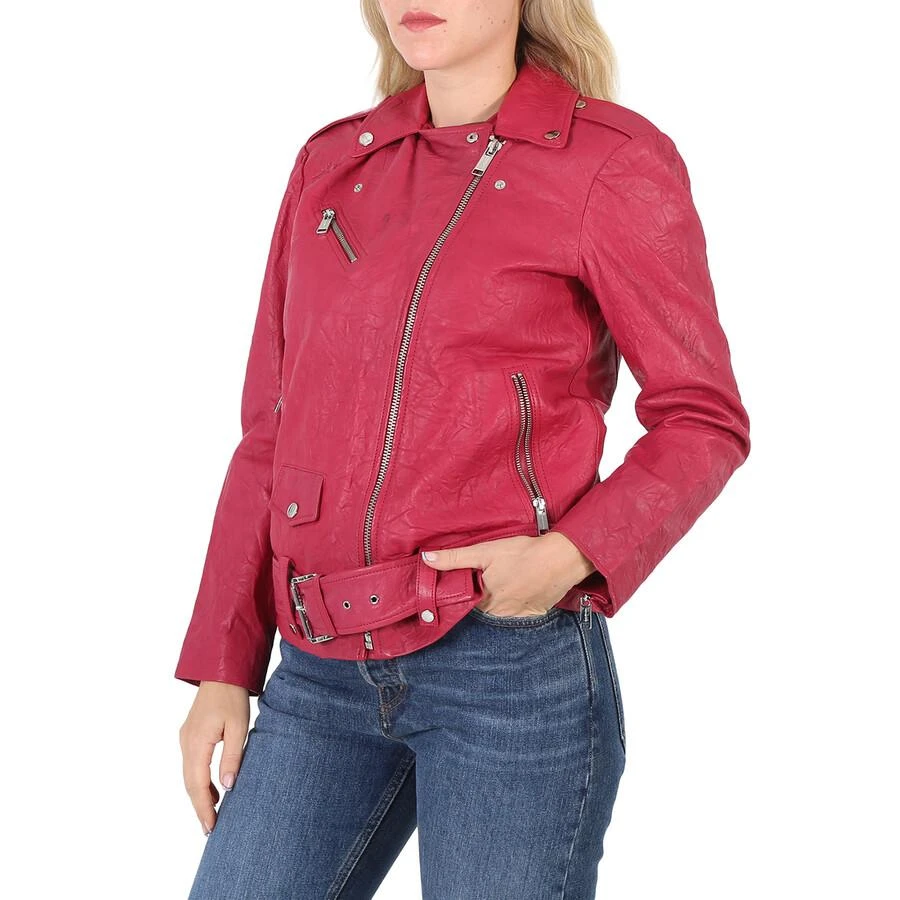 商品Michael Kors|Open Box - Michael Kors Ladies Crinkled Leather Moto Jacket,价格¥1951,第3张图片详细描述