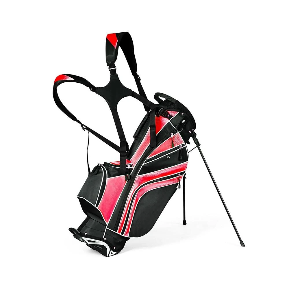 商品Costway|Golf Stand Cart Bag Club w/6 Way Divider Carry Organizer,价格¥700,第1张图片