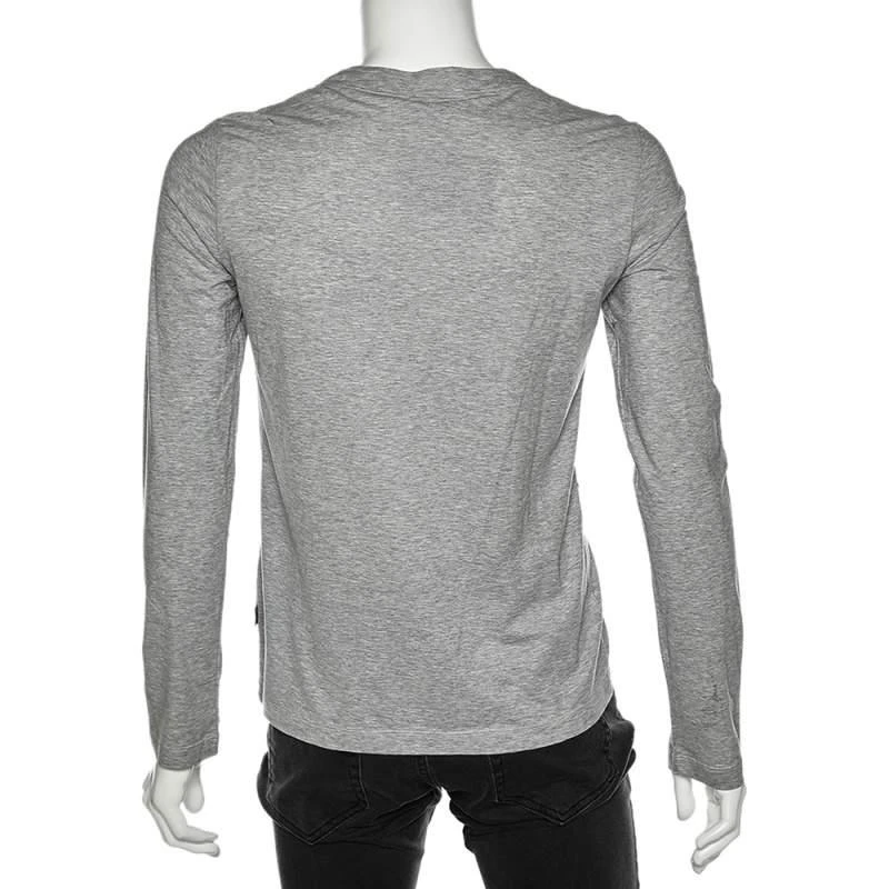 商品[二手商品] Just Cavalli|Just Cavalli Grey Cotton Embroidered Detailed Long Sleeve T-Shirt M,价格¥1769,第3张图片详细描述