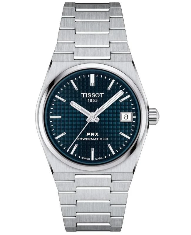 商品Tissot|Tissot PRX Powermatic 80 35mm Blue Dial Steel Unisex Watch T137.207.11.041.00,价格¥4238,第1张图片