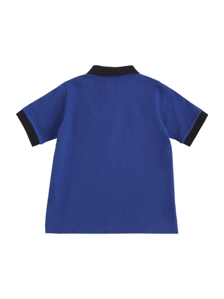 商品Moncler|Piqué Cotton Polo Shirt W/ Logo Patch,价格¥1089,第2张图片详细描述
