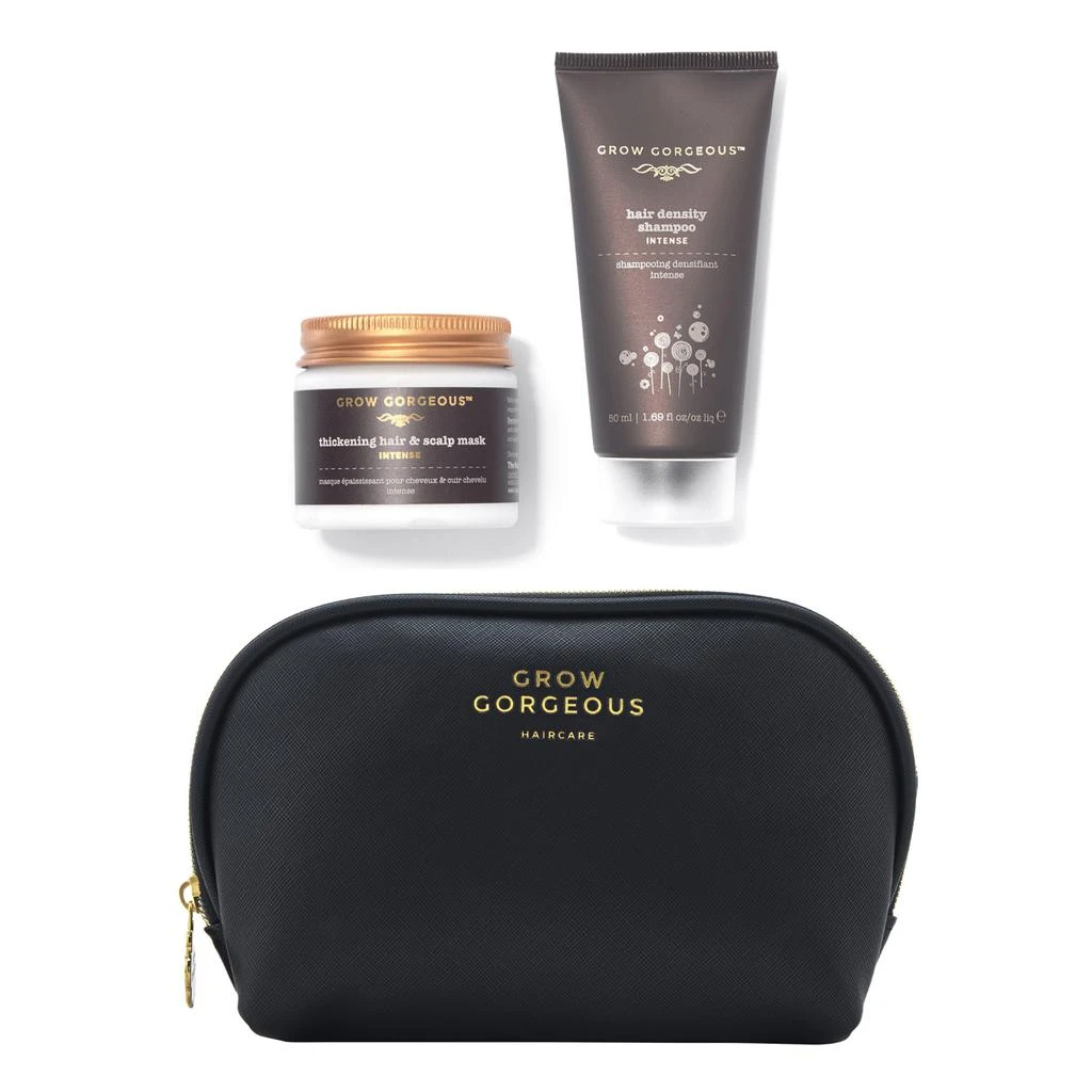 商品Grow Gorgeous|Grow Gorgeous Mini Intense Shampoo, Mask and Bag (Worth $44),价格¥301,第1张图片