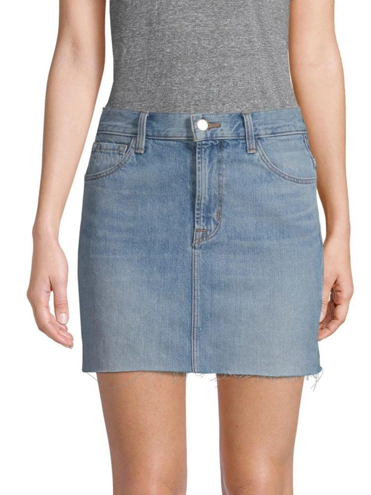 商品J Brand|Bonny Medium Wash Mini Denim Skirt,价格¥1692,第1张图片