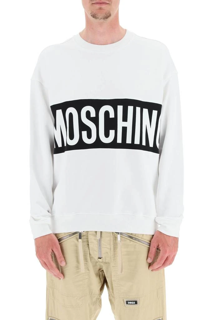 商品Moschino|Moschino organic cotton sweatshirt with logo band,价格¥1628,第2张图片详细描述