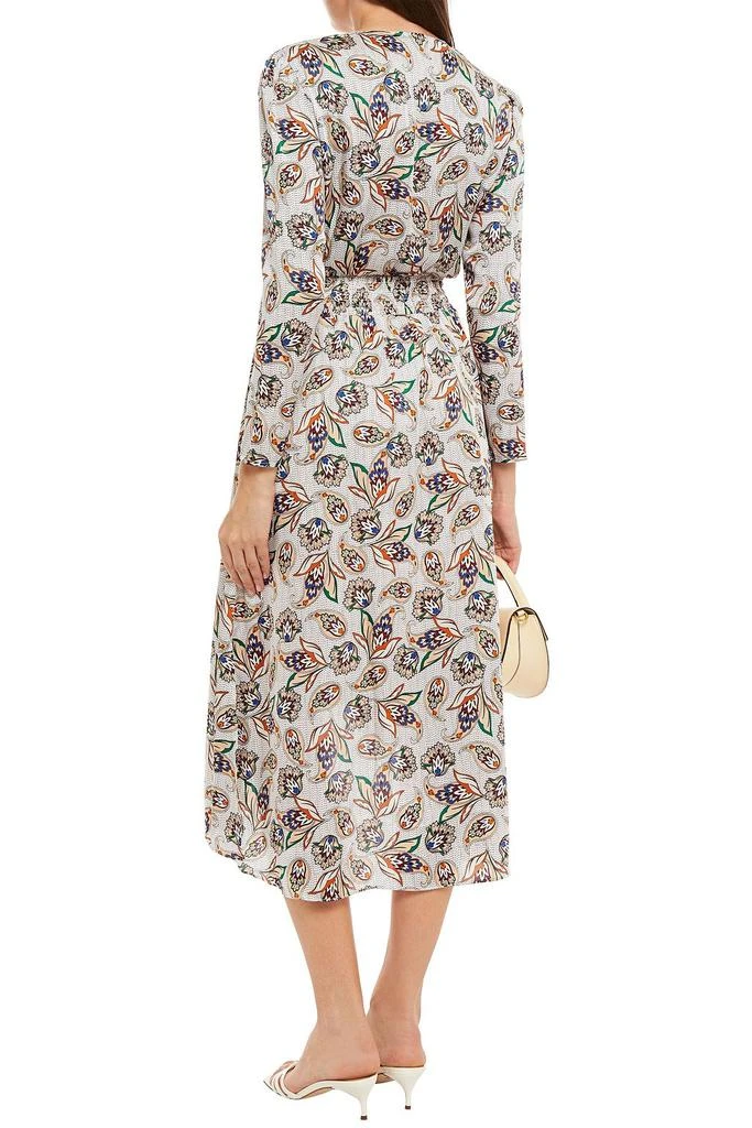 商品Maje|Risleya shirred printed satin dress,价格¥1254,第1张图片