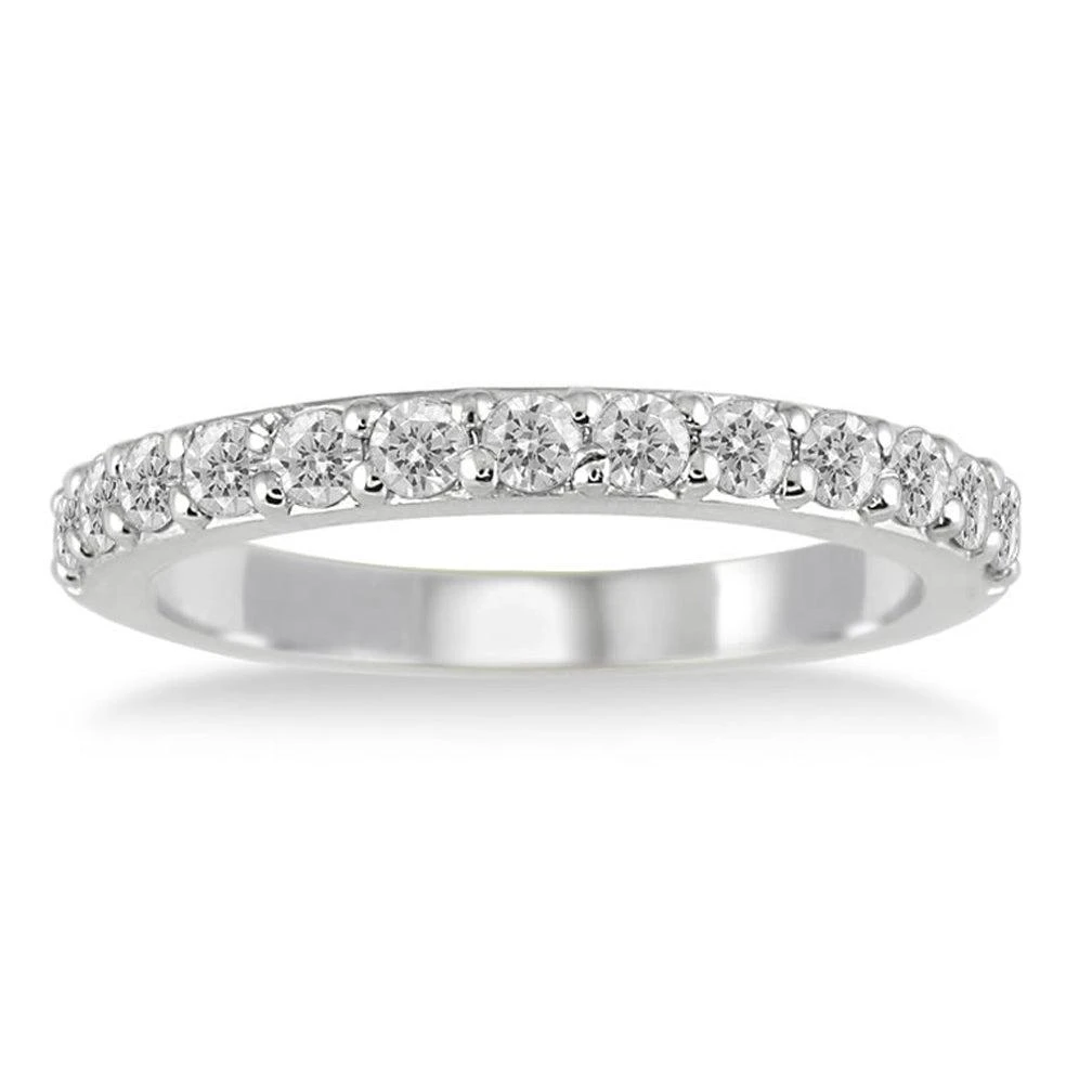 商品Monary|1/2 Carat TW Diamond Wedding Band in 10K White Gold,价格¥3602,第1张图片