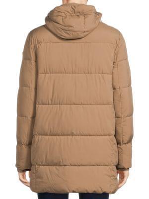 商品Calvin Klein|Quilted Hooded Longline Puffer Jacket,价格¥717,第4张图片详细描述