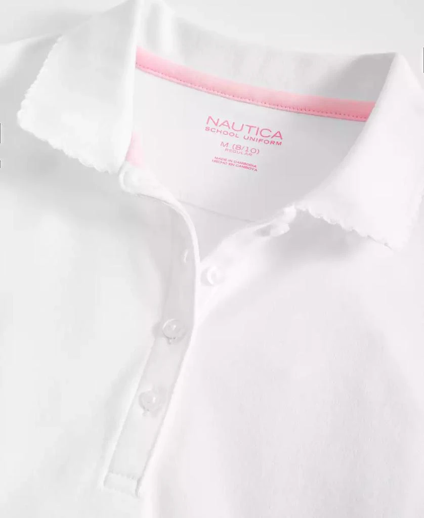 商品Nautica|Big Girls Uniform Short Sleeve Polo Shirt,价格¥180,第5张图片详细描述