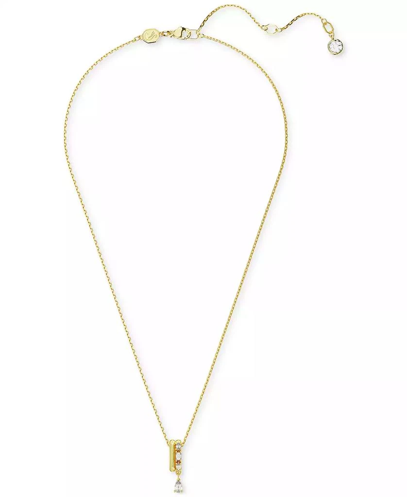 商品Swarovski|Gold-Tone Crystal & Polished Bar Pendant Necklace, 15" + 2" extender,价格¥637,第2张图片详细描述