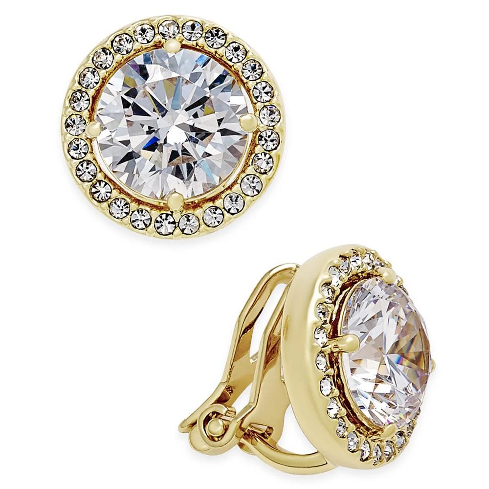 商品Eliot Danori|Gold-Tone Bezel-Set Crystal Clip-On Earrings, Created for Macy's,价格¥262,第1张图片