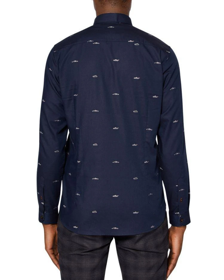 商品Ted Baker London|Ted Baker Thecoop Transport Coupe Regular Fit Button-Down Shirt,价格¥852,第2张图片详细描述