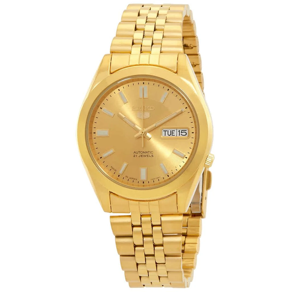 商品Seiko|Seiko Seiko 5 Automatic Gold Dial Mens Watch SNKF82J1,价格¥1227,第1张图片