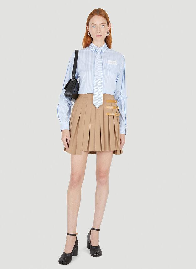 商品Rokh|Pinstripe Sleeve Strap Shirt in Light Blue,价格¥3098,第4张图片详细描述