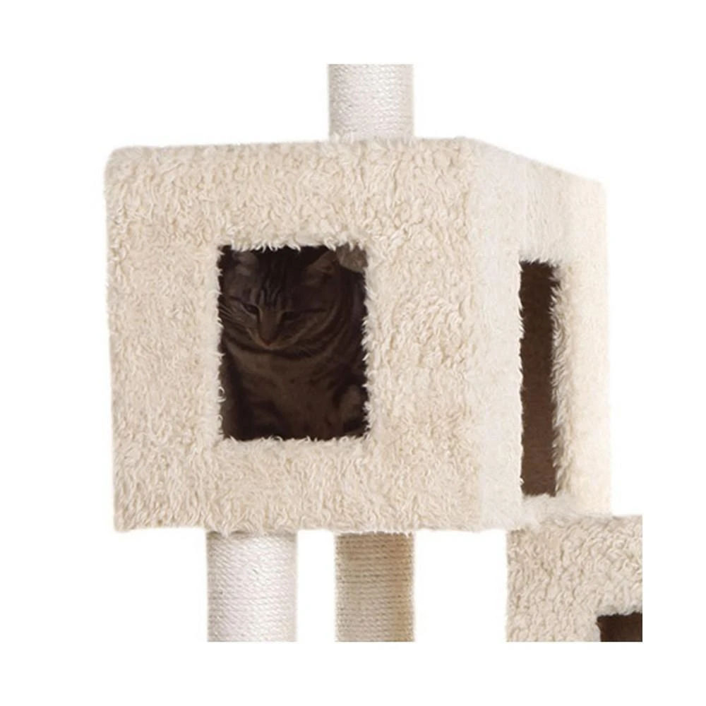 商品Macy's|Multi-Level Real Wood Cat Tree With Two Spacious Condos,价格¥2411,第4张图片详细描述