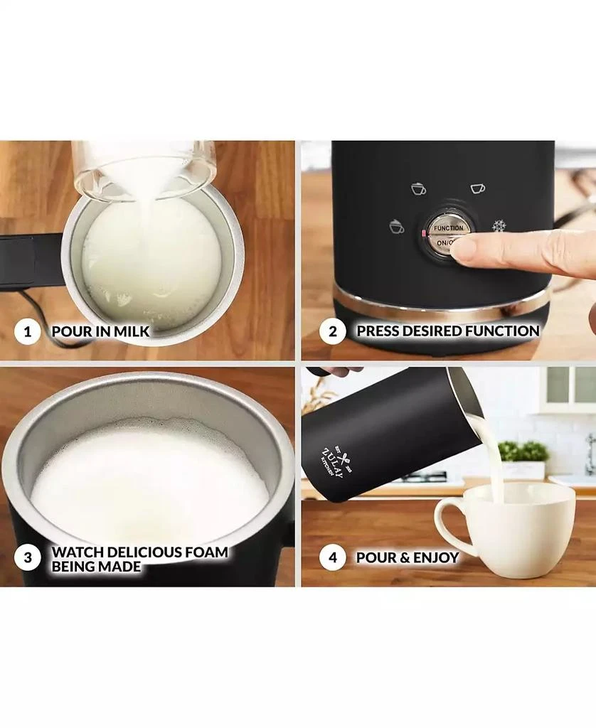 商品Zulay Kitchen|Milk Frother Electric Heater - Automatic 4-in-1 Function Milk Steamer For Hot & Cold,价格¥418,第5张图片详细描述