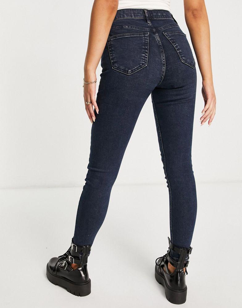 Topshop Jamie jeans in blue black商品第2张图片规格展示