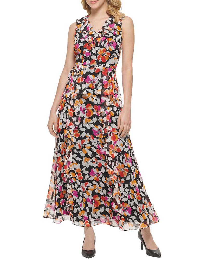 Floral Ruffled Maxi Dress商品第1张图片规格展示