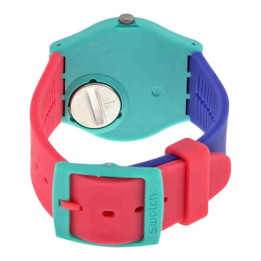 商品Swatch|Shunbukin Green Dial Blue and Pink Silicone Rubber Unisex Watch GG215,价格¥450,第3张图片详细描述