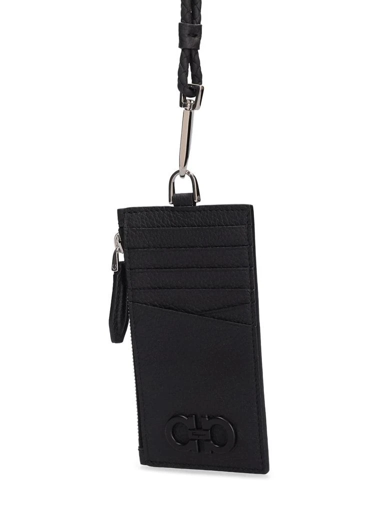 商品Salvatore Ferragamo|Logo Leather Card Holder W/neck Strap,价格¥5747,第2张图片详细描述