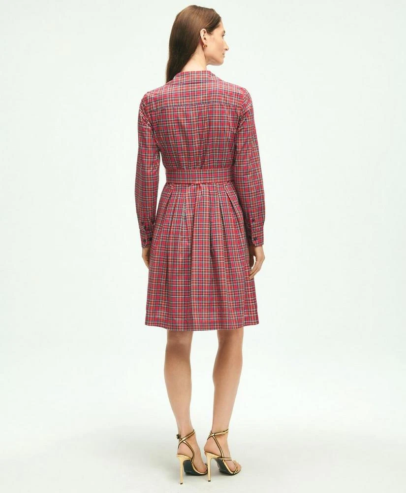 商品Brooks Brothers|Cotton A-Line Plaid Shirt Dress,价格¥925,第2张图片详细描述