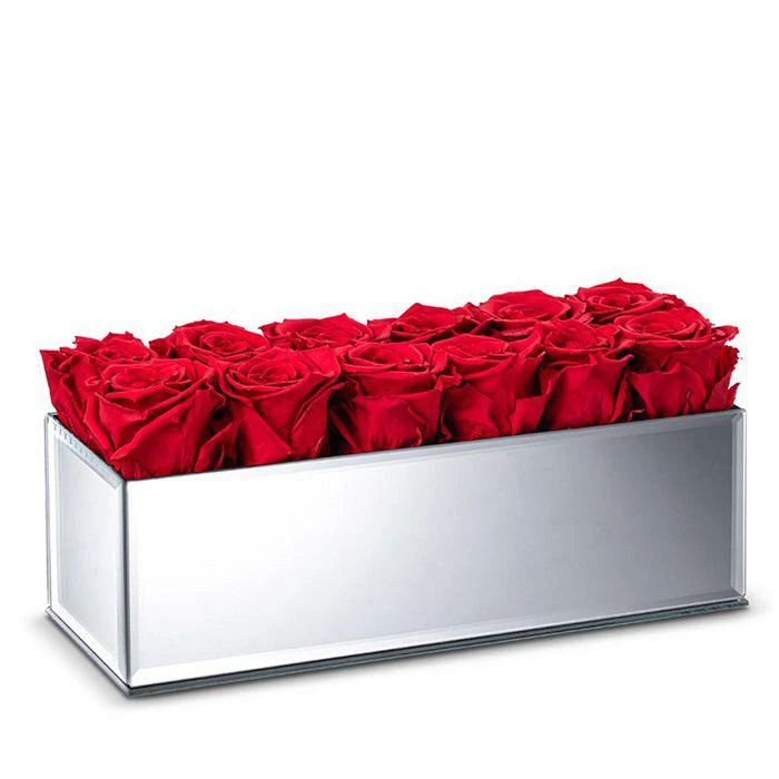 商品Rose Box NYC|12 Rose Custom Silver Mirrored Centerpiece,价格¥1788,第1张图片