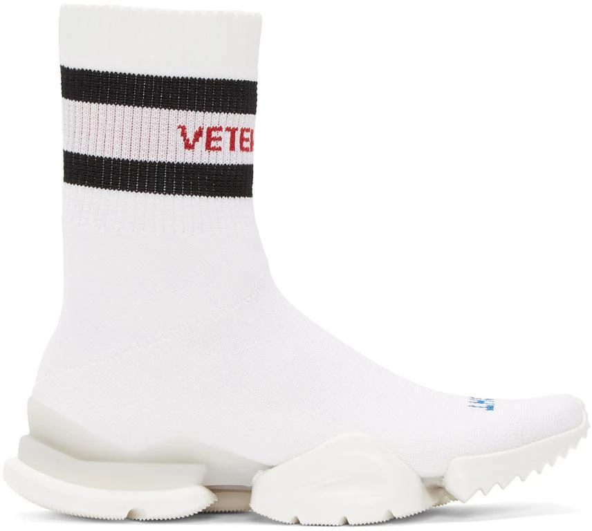 商品Vetements|White Reebok Edition Sock Pump High-Top Sneakers,价格¥1987,第1张图片