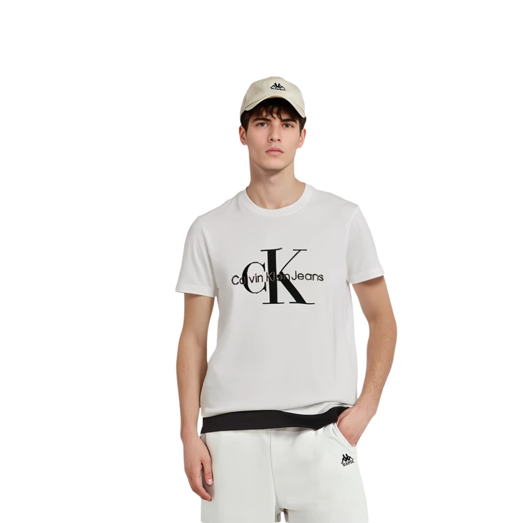 商品[国内直发] Calvin Klein|CALVIN KLEIN 印花Logo纯色纯棉圆领短袖T恤 男款 白色,价格¥579,第6张图片详细描述