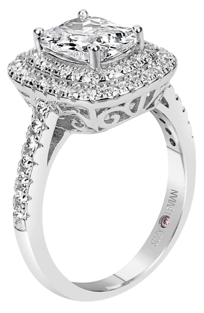 商品Suzy Levian|Sterling Silver White CZ Bridal Ring,价格¥1124,第3张图片详细描述