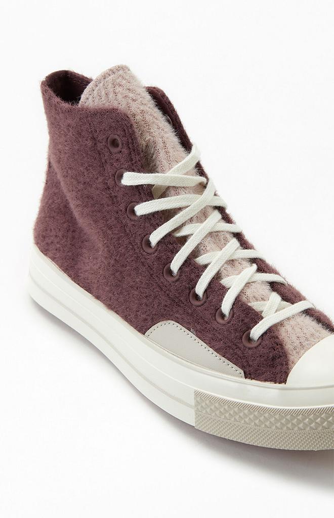 Burgundy Chuck 70 Cozy High Top Sneakers商品第6张图片规格展示