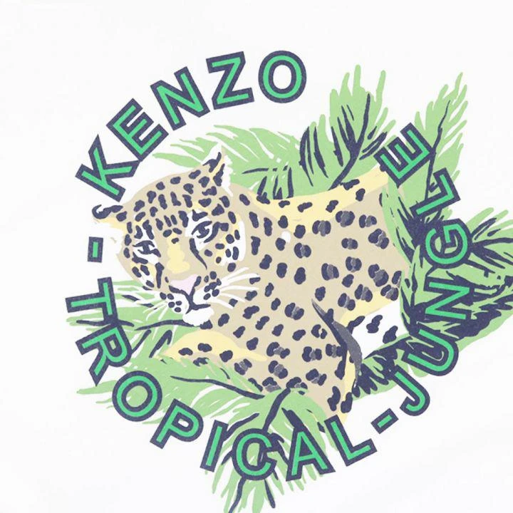 商品Kenzo|Ivory Tropical Leopard Logo T Shirt,价格¥245,第2张图片详细描述