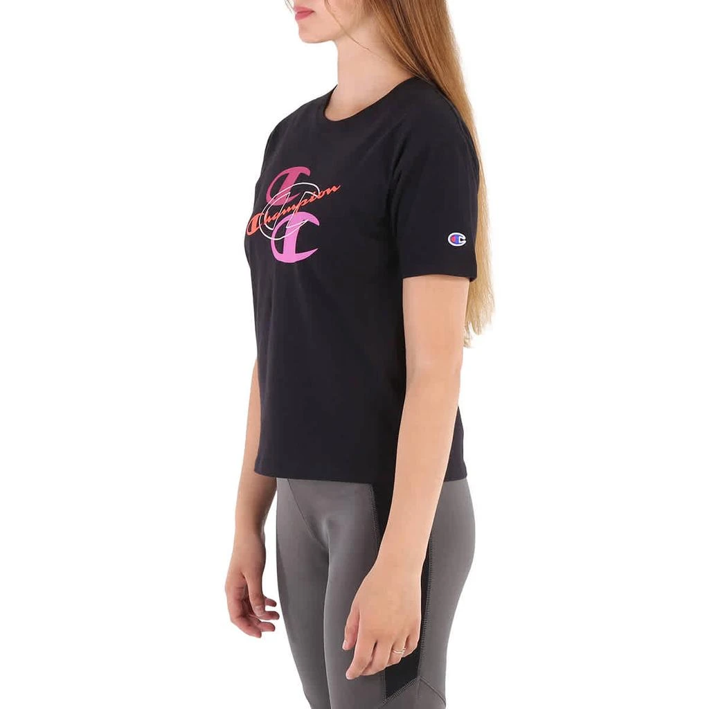 商品CHAMPION|Ladies Black Logo Print Short Tee,价格¥147,第3张图片详细描述