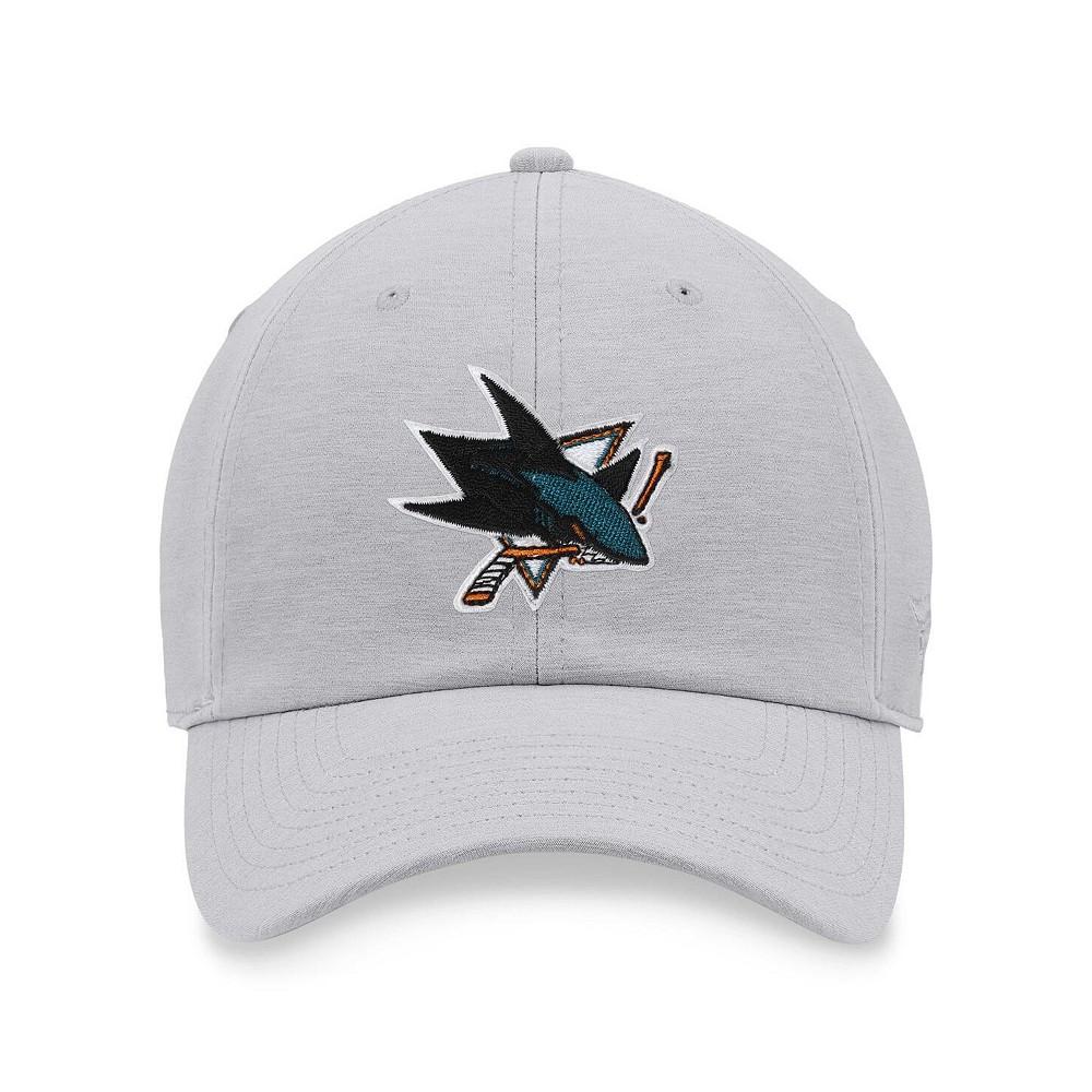 Men's Branded Heather Gray San Jose Sharks Logo Adjustable Hat商品第4张图片规格展示