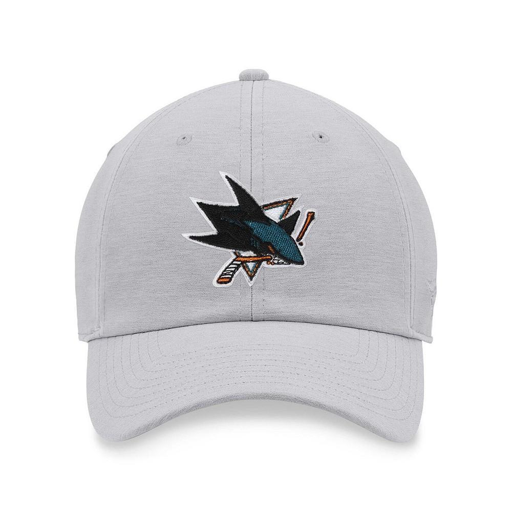 商品Fanatics|Men's Branded Heather Gray San Jose Sharks Logo Adjustable Hat,价格¥158,第6张图片详细描述