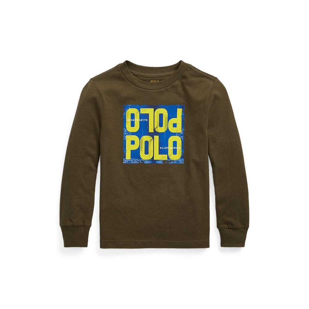 商品Ralph Lauren|Little Boys Logo Cotton Long-Sleeve T-shirt,价格¥291,第1张图片