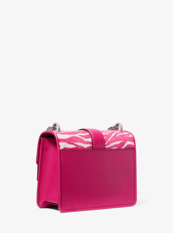 Shop Greenwich Small Zebra Print Calf Hair Crossbody Bag on Sale