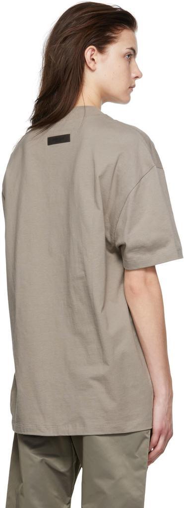 商品Essentials| Essentials灰褐色棉质 T 恤,价格¥308,第5张图片详细描述