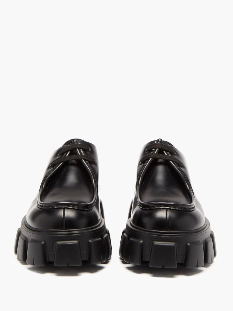 商品Prada|Monolith chunky-sole leather Derby shoes,价格¥8175,第5张图片详细描述