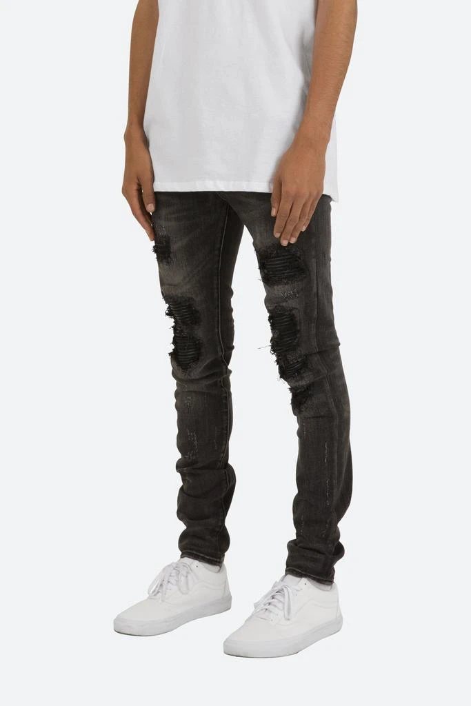 商品MNML|X226 Stretch Moto Denim - Black/Black,价格¥436,第3张图片详细描述