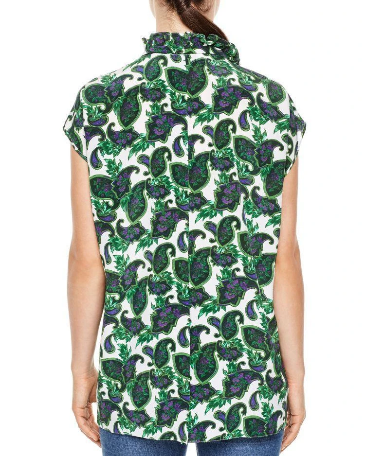 商品Sandro|Paisley Print Silk Top,价格¥1203,第2张图片详细描述