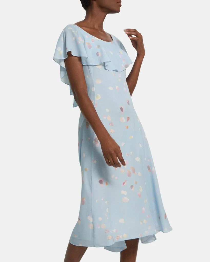 商品Theory|Ruffled Dress in Floral Silk,价格¥1636,第2张图片详细描述