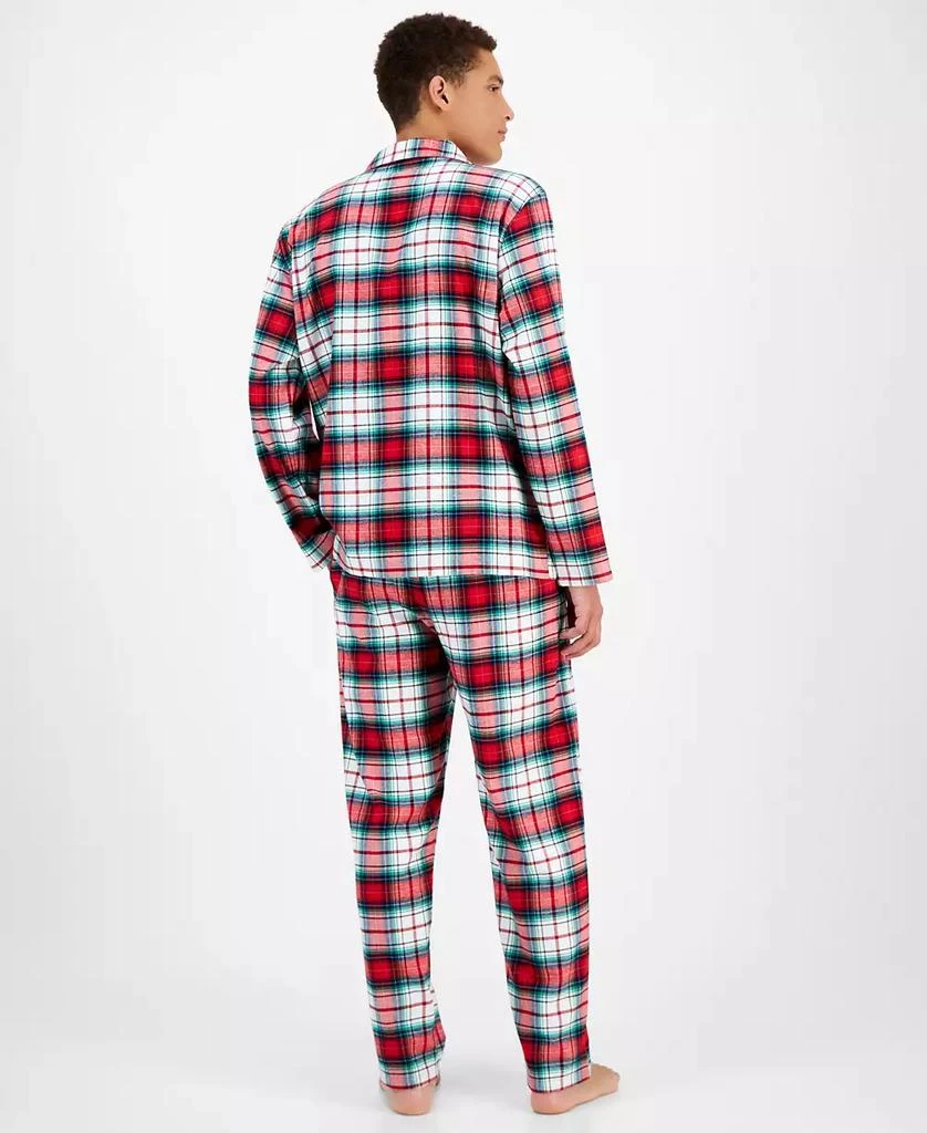 商品Holiday Lane|Men's Winterton Plaid Notch Collar Matching Family Pajamas Set, Created for Macy's,价格¥150,第3张图片详细描述