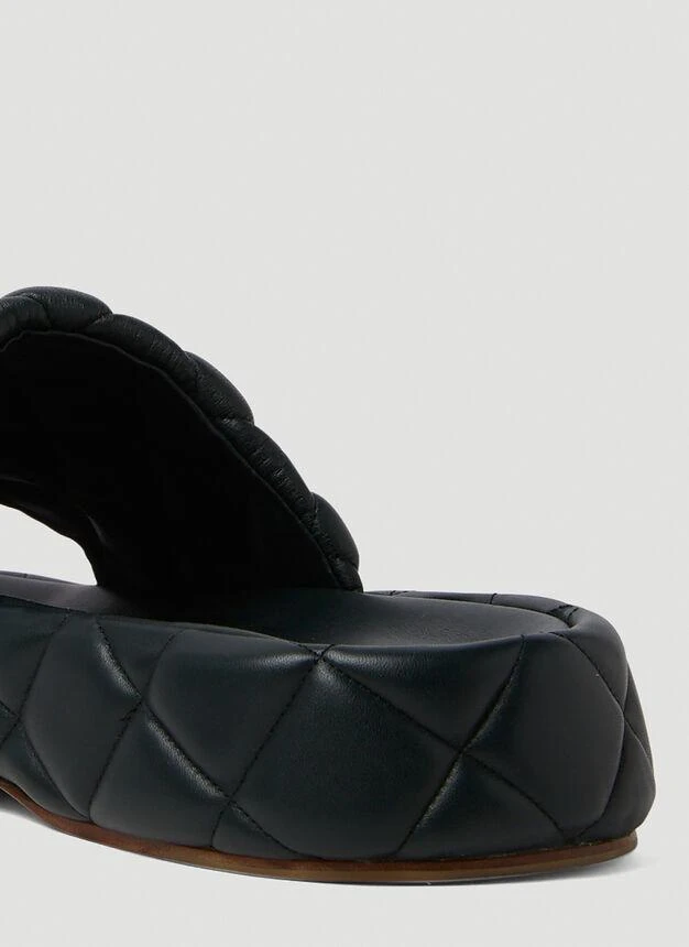 商品Bottega Veneta|Padded Platform Slides in Dark Green,价格¥9965,第5张图片详细描述